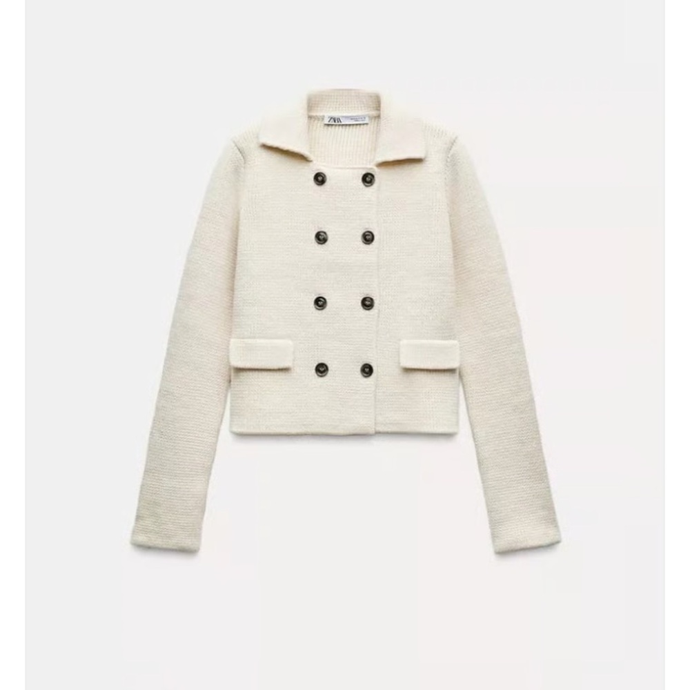 Zara - Basic Buttoned Knit Cardigan - image 3